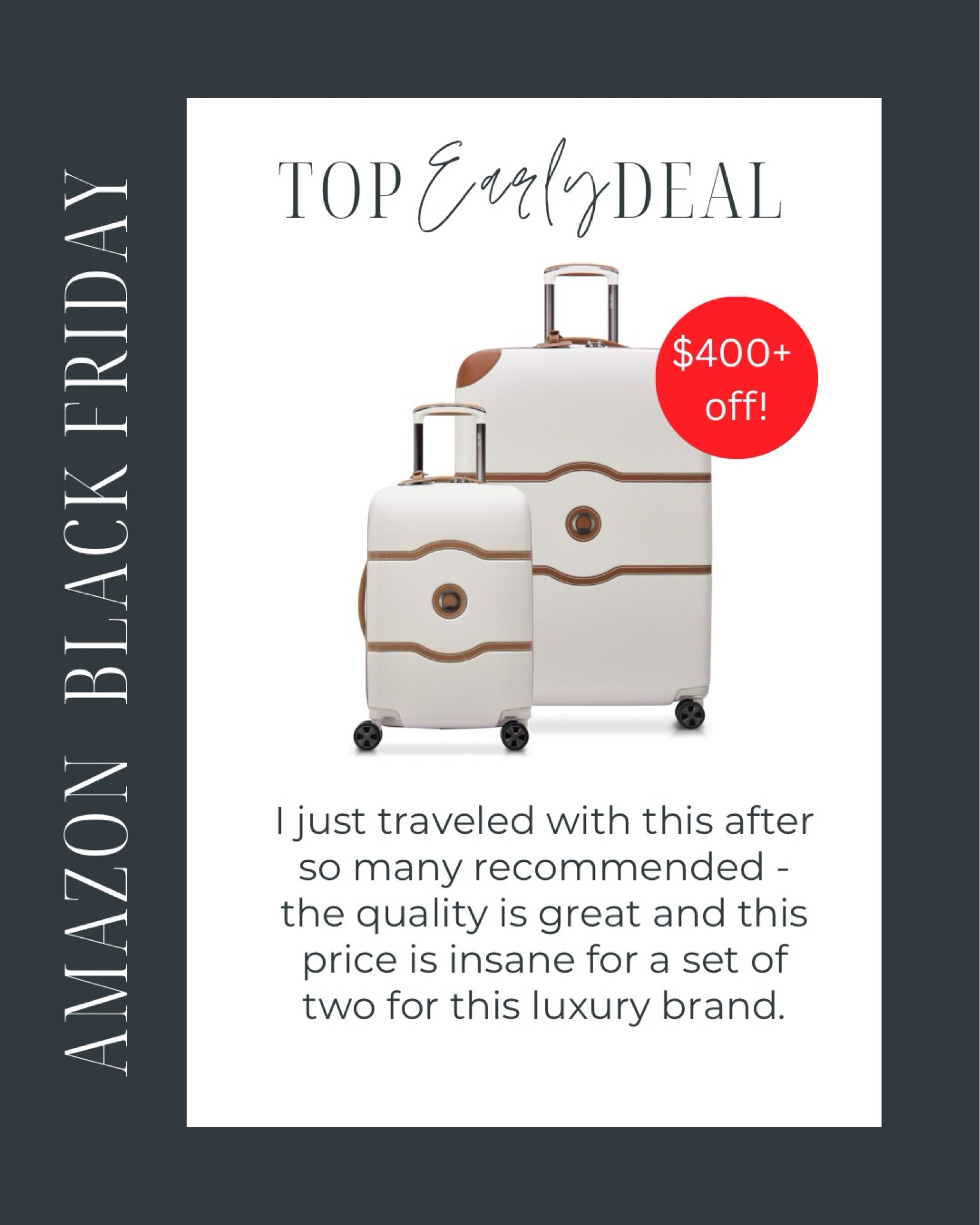 Amazon Black Friday Deal: Luggage set on major sale right now - perfect for holiday travels or gift giving! 

#LTKGiftGuide #LTKHome #LTKHoliday