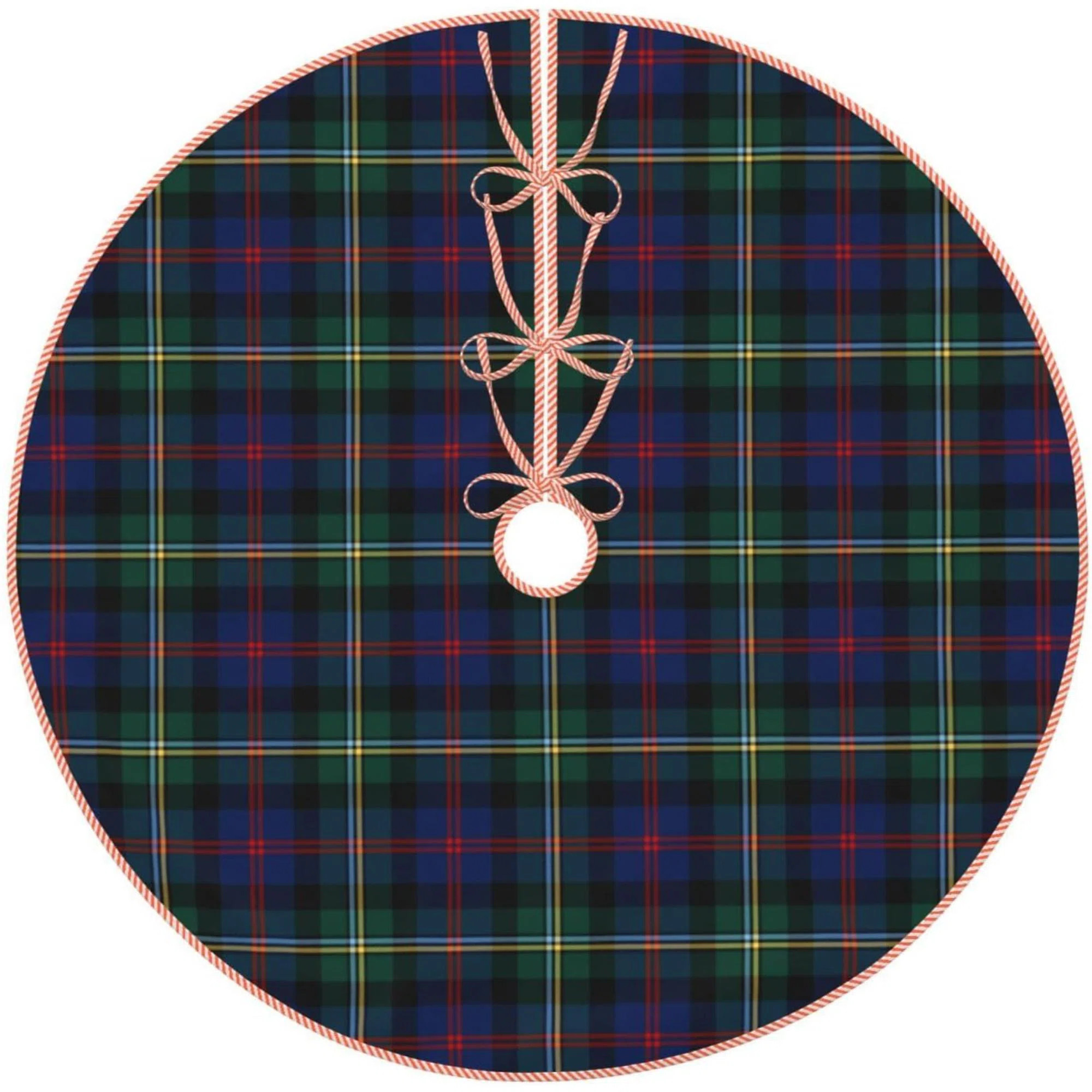 Textiles Hub Christmas Tree Skirt Linen Royal Stewart Tartan Classic Scottish Plaid Xmas Tree Ski... | Wayfair North America