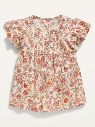 Flutter-Sleeve Floral Swing Top for Toddler Girls | Old Navy (US)