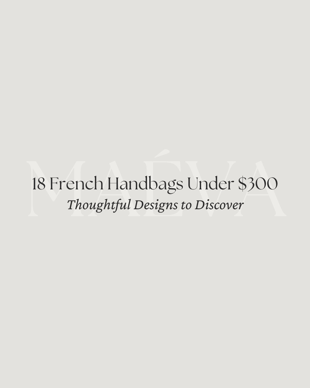 18 French Handbags Under $300 👜 Thoughtful Designs to Discover

A curated edit of French handbags I have been discovering lately, featuring a mix of recognizable maisons and smaller brands offering beautifully designed pieces within the $200-$300 price range 🤍

📍 Discover the full article on maevawithamour.com, where you can explore all 18 brands in detail and shop the edit 

✨ You can also find the complete list, plus more options, on ShopMy @ maevawithamour under ‘French & EU Bags’ - link in bio

👉 Save this post for your next shopping moment, and follow for more intentional style edits, brand discoveries, and French-inspired wardrobe finds! 

With Amour, M.

#handbag #purse #frenchstyle #parisianstyle #frenchbrand 