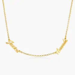 Real Love Multiple Name Necklace - Gold Vermeil | Oak & Luna (US)