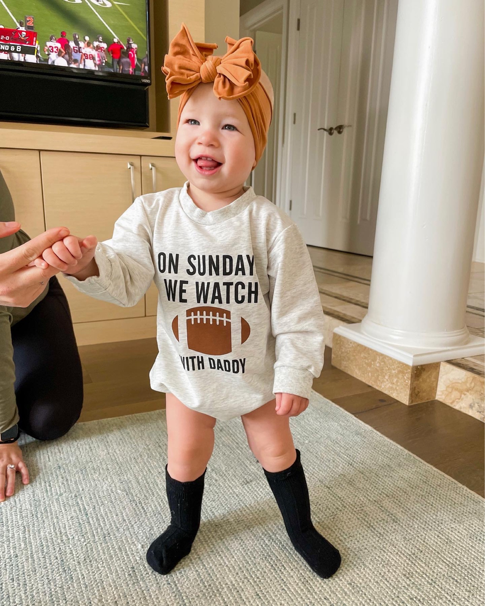 On Sundays we watch football with daddy bubble sweatshirt. So cute! #amazon #august+willow

#LTKkids #LTKbaby #LTKSeasonal