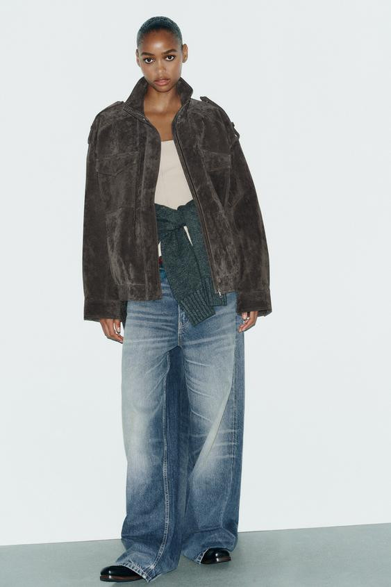 SUEDE LEATHER JACKET | Zara UK