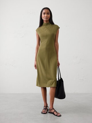 Mock-Neck Midi Dress | Banana Republic Factory