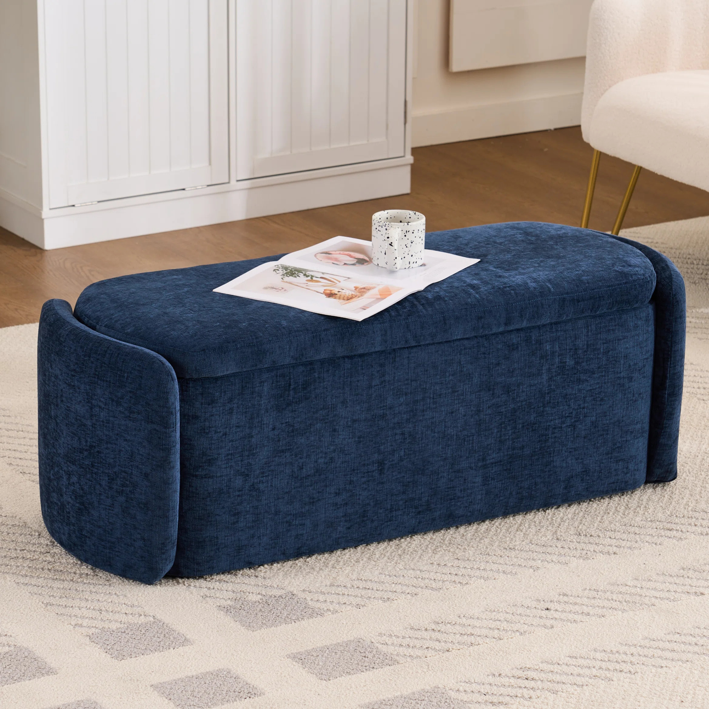 Stana Upholstered Storage Ottoman Bench with Large Hidden Storage | Wayfair North America