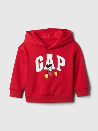 babyGap | Disney Mickey Mouse Relaxed Logo Hoodie | Gap Factory