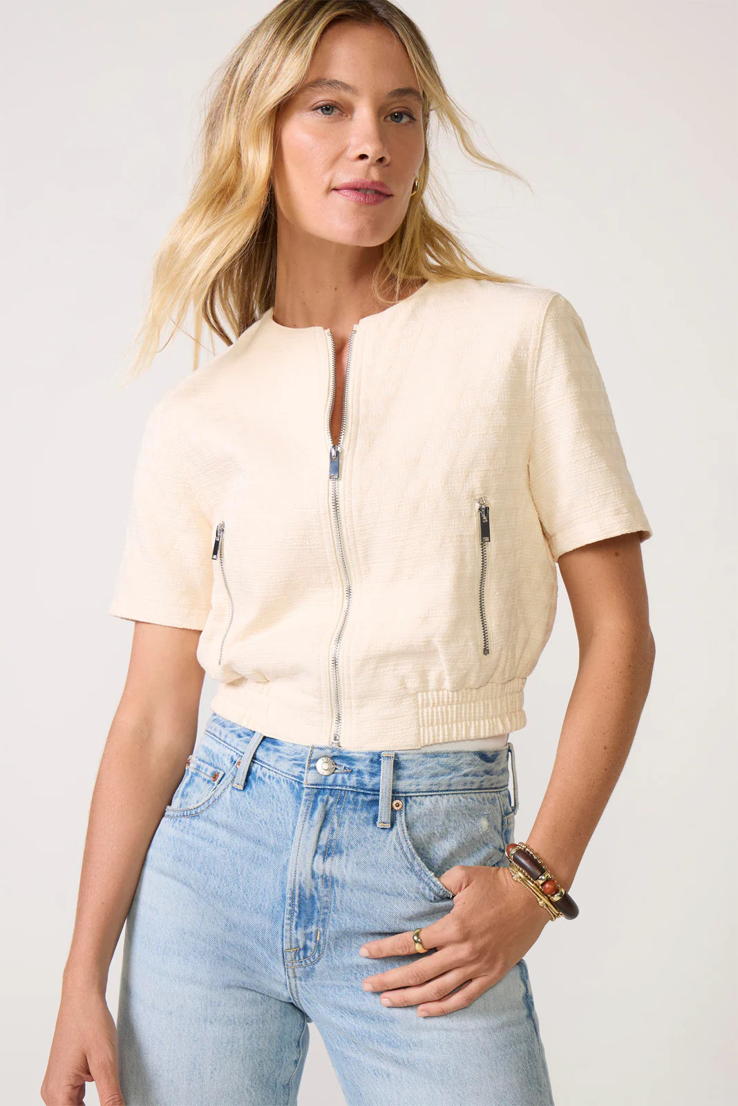 Billie Textured Bomber | Evereve