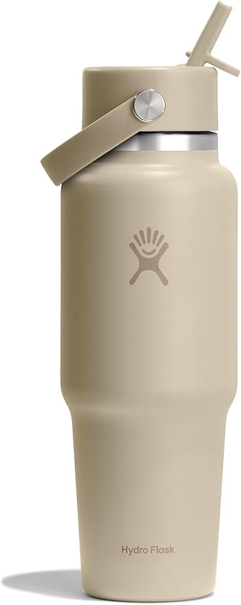Hydro Flask Travel Water Bottle - Insulated Stainless Steel - Wide Straw Lid, Non Spill, Leakproo... | Amazon (US)