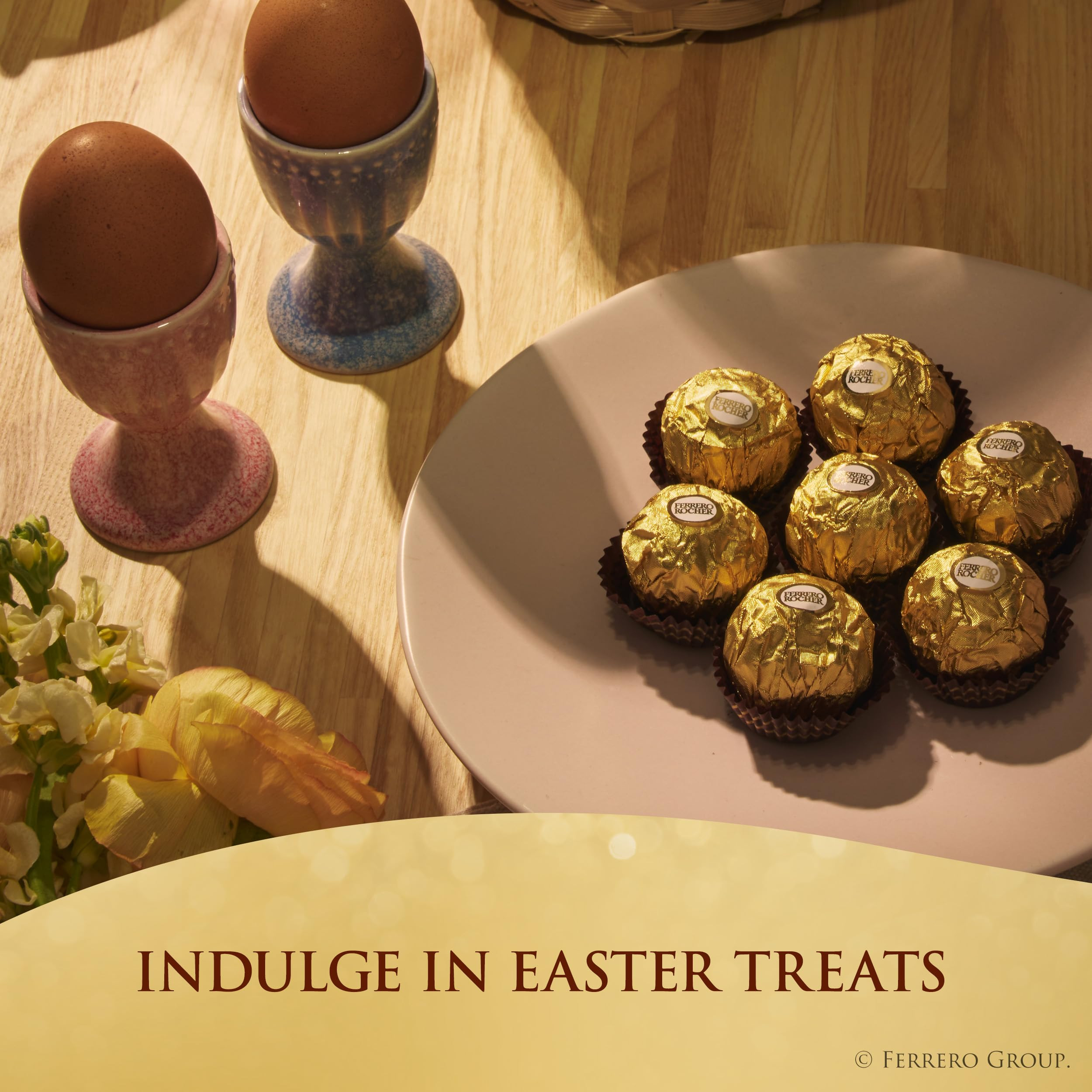 Ferrero Rocher, 13 Count, Premium Gourmet Milk Chocolate Hazelnut, Individually Wrapped Candy for... | Amazon (US)