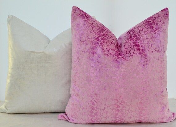 Pink Velvet Pillow Covervelvet Pillow Coverpatterned Velvet | Etsy | Etsy (US)