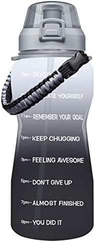 Giotto Large 1 Gallon Motivational Water Bottle with Paracord Handle & Removable Straw - Leakproo... | Amazon (US)