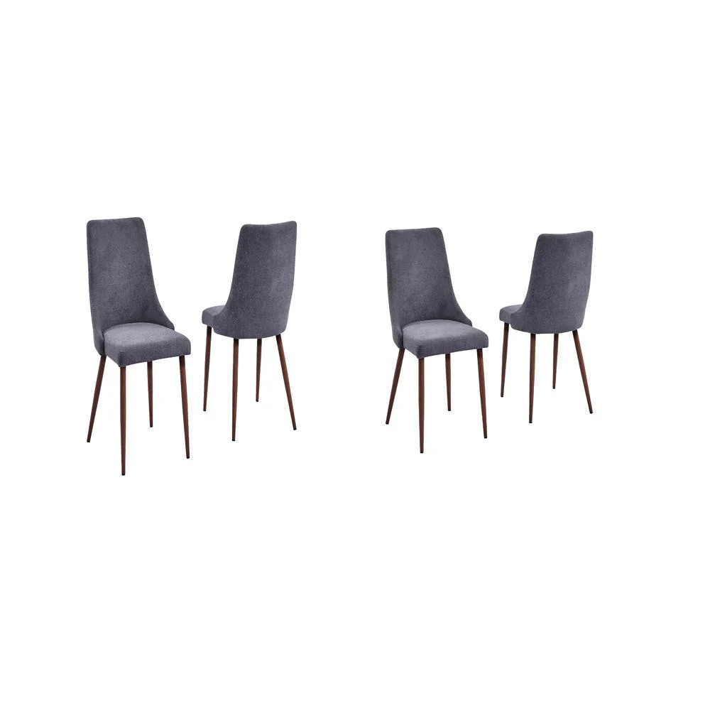 Dark Grey Dining Side Chair, Set of 4 - Faux Wood | Shop Simon