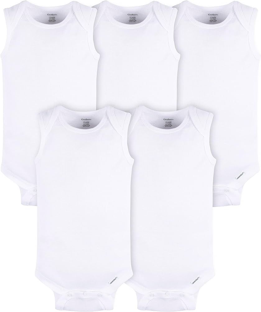 Gerber Unisex Baby Multi-pack Sleeveless Onesies BodysuitBaby and Toddler Tank Top | Amazon (US)