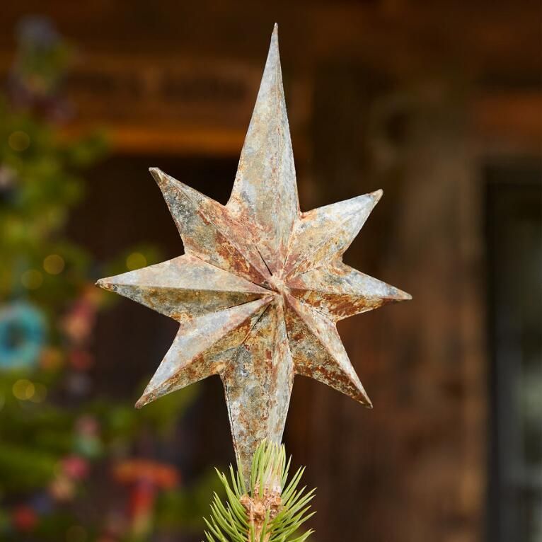 star of wonder antiqued tree topper | Sundance Catalog