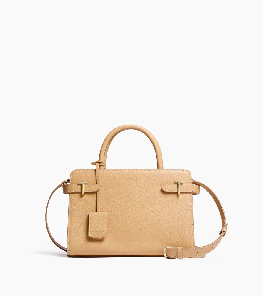 Emilie medium-sized handbag in grained leather | Le Tanneur