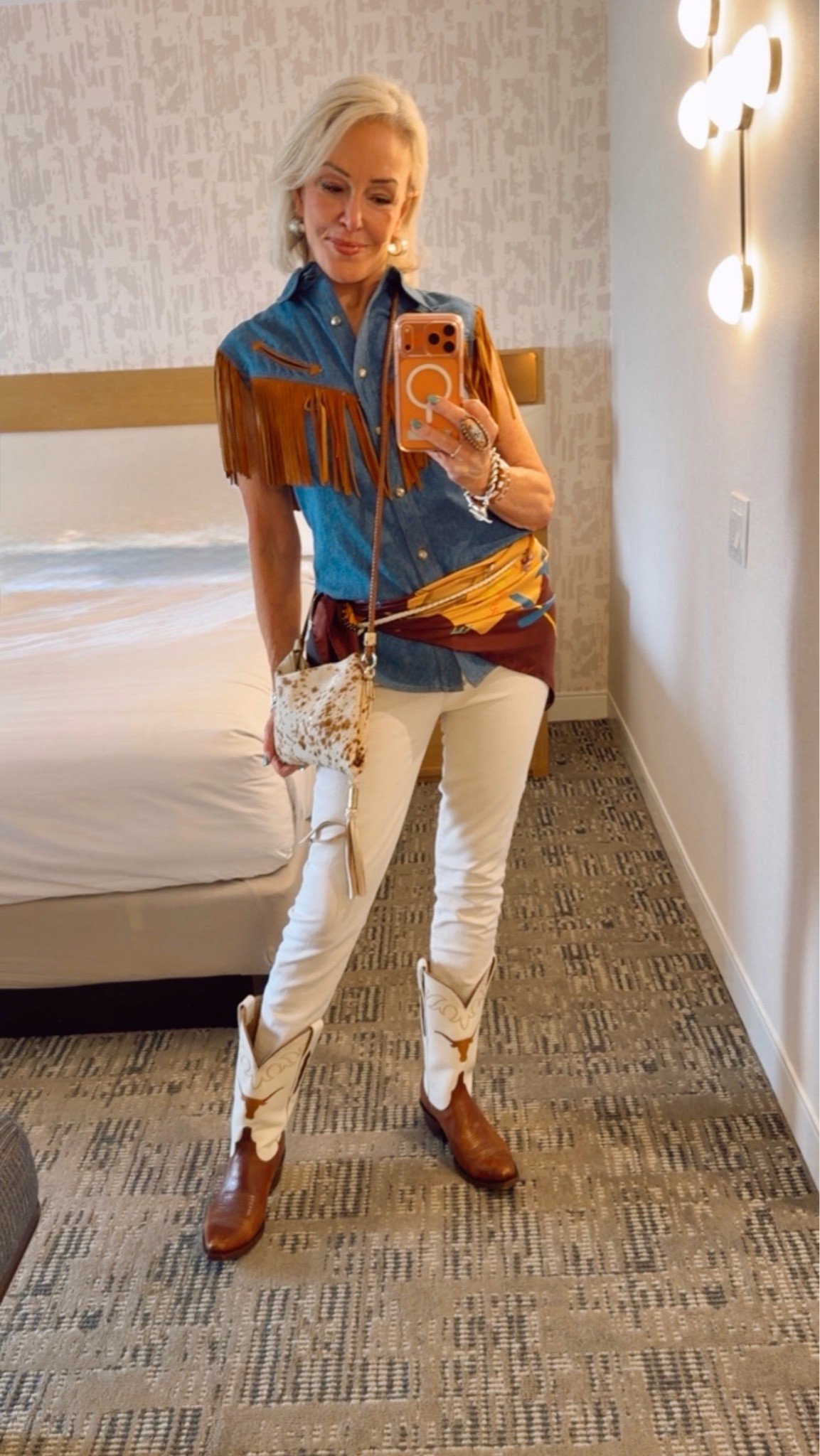 A cute western style outfit with a pair of Longhorn Lucchese boots. Duplicate my outfit through links provided

#LTKOver40 #LTKgrwm #LTKootd