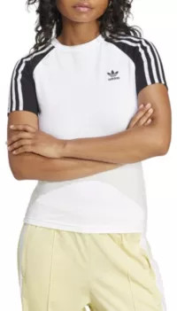 adidas Originals Women's Adicolor 3-Stripes Raglan Slim Fit T-Shirt | DICK'S Sporting Goods