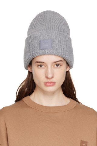 Acne Studios - Gray Patch Beanie | SSENSE