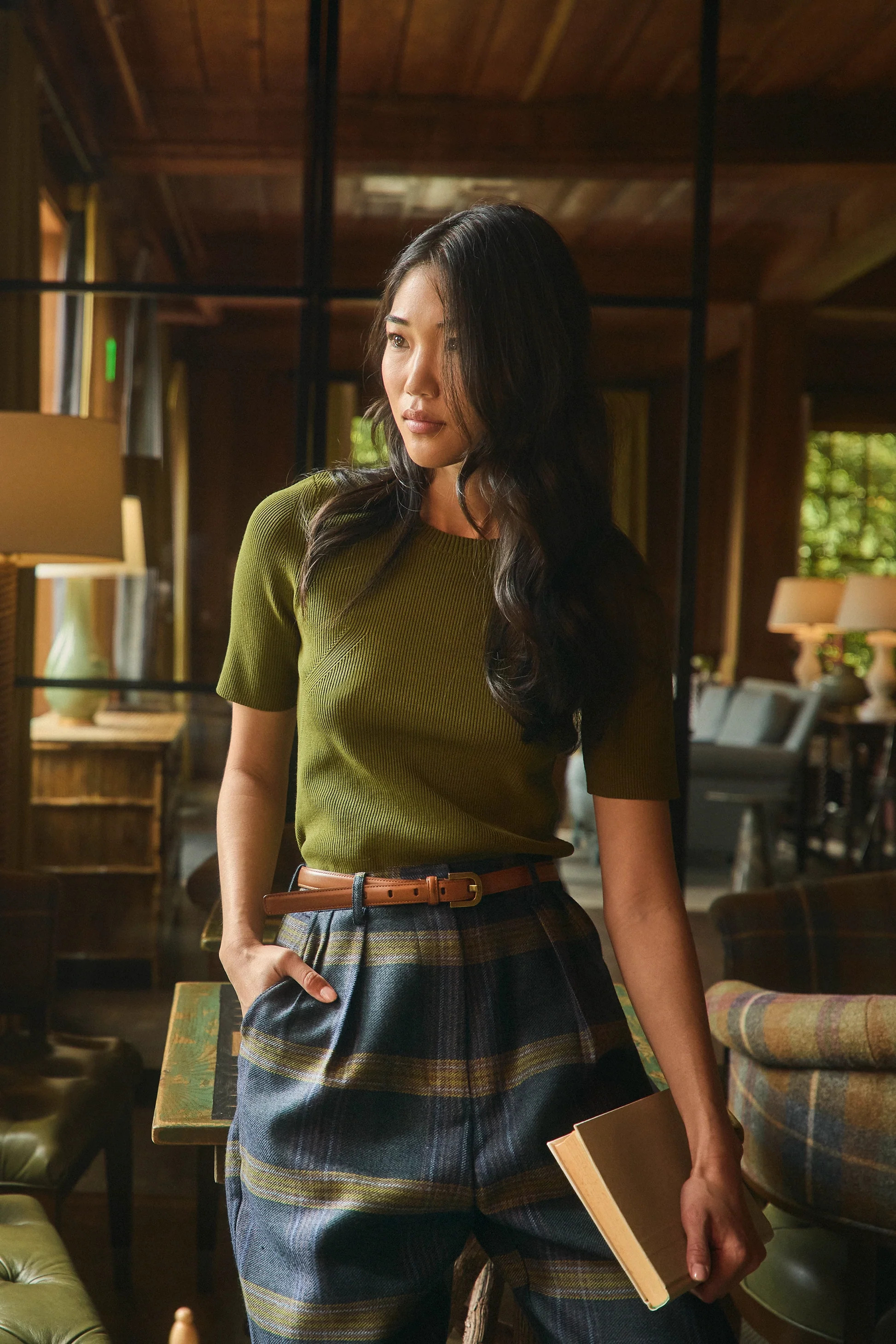 Lee Top | Knit Green Top | Hunter Bell | Hunter Bell