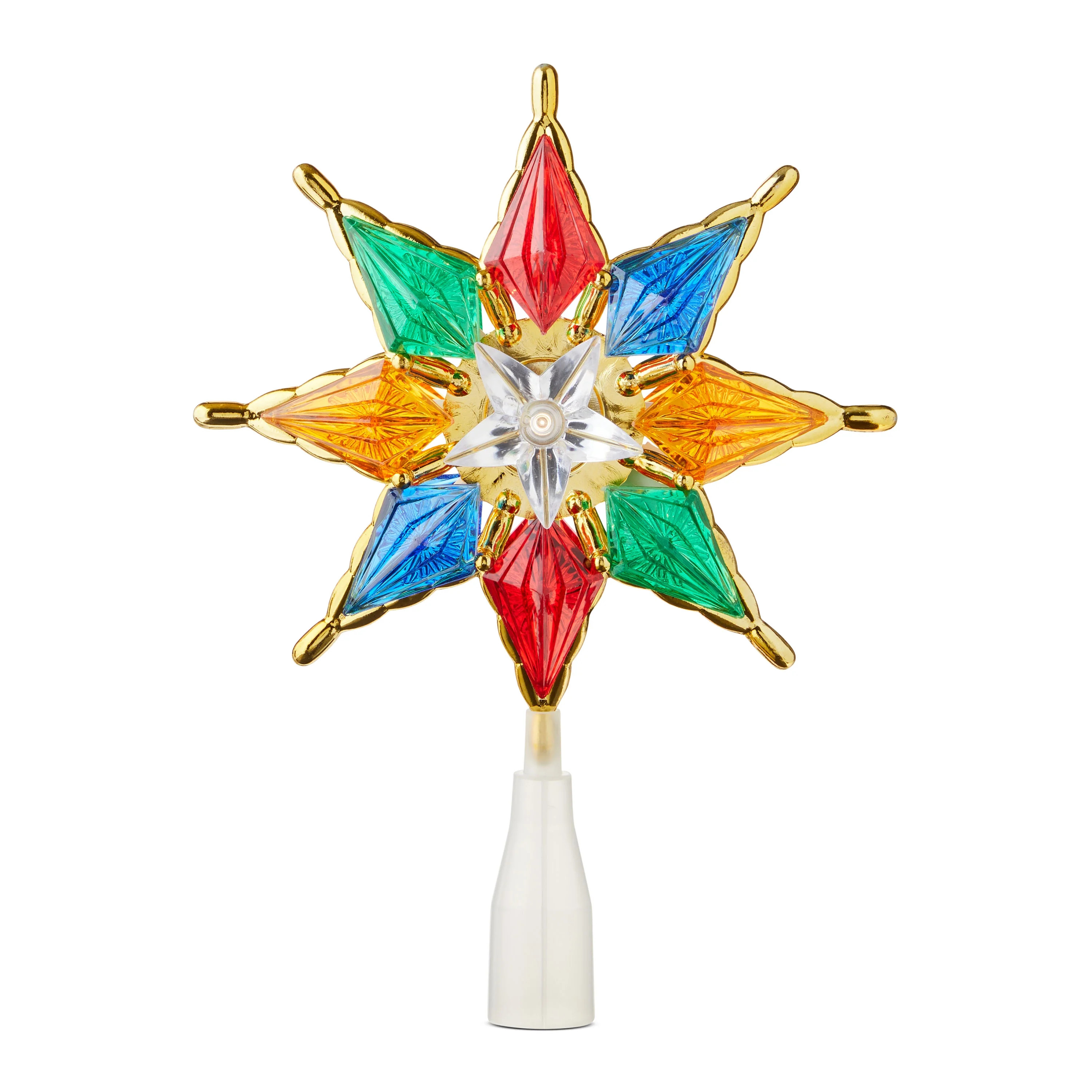 LED Star Christmas Tree Topper, Multicolor, 8", by Holiday Time | Walmart (US)