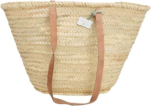 French Style Basket with long leather handles: Emma | Amazon (UK)