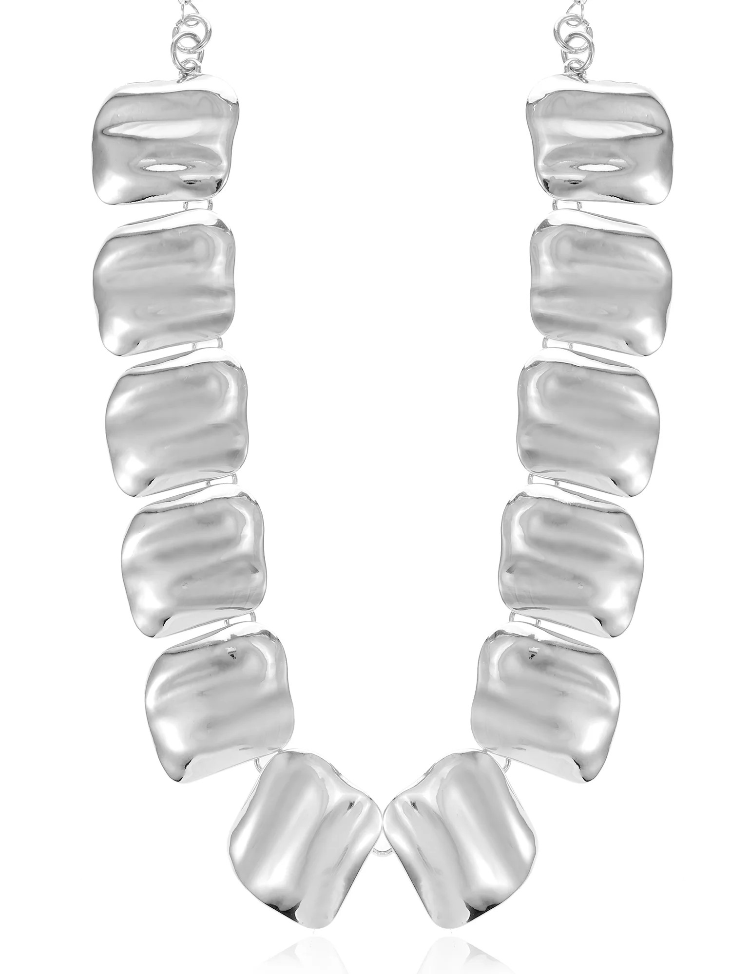 Scoop Women’s Silver-Tone Square Choker Necklace | Walmart (US)