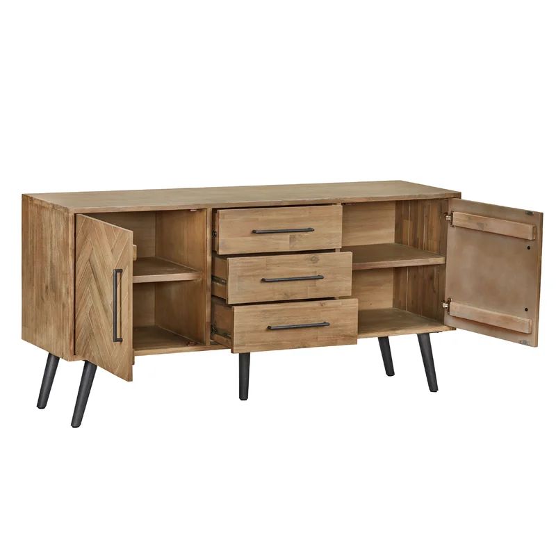 Archer 65'' Wide 3 Drawer Acacia Solid Wood Buffet Table | Wayfair North America