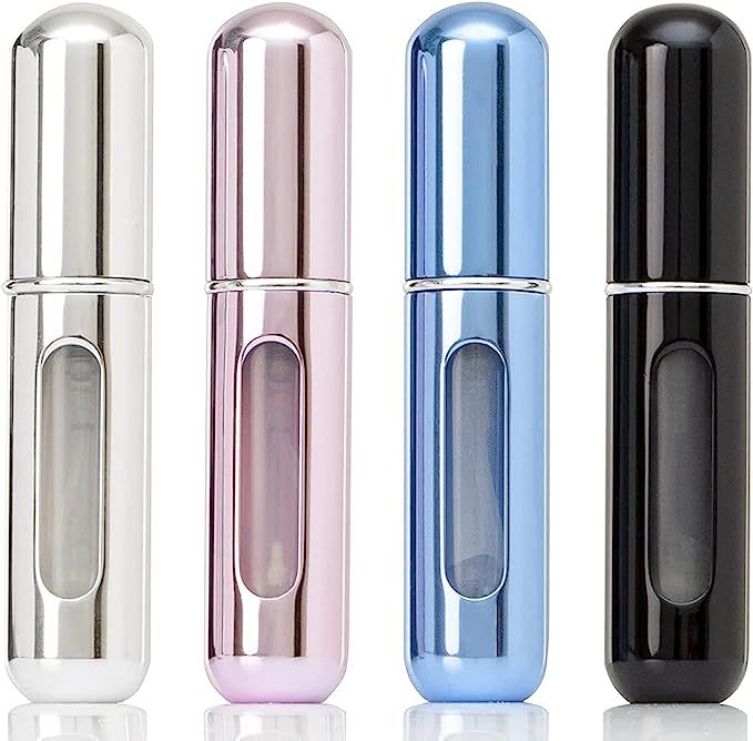 4PCS Refillable Perfume Atomizer Bottle, Portable Travel Perfume Mini Spray Bottles, Cologne Disp... | Amazon (US)