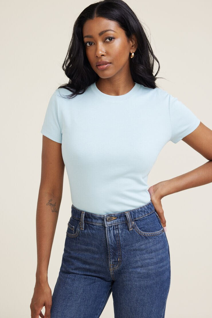 Emy Slim Cotton T Shirt | Dynamite Clothing