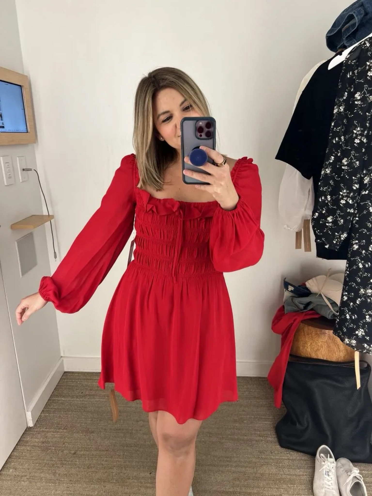 On sale from $218 down to just $65!!! I have a 4 on here but the whole top is smocked so I could have gone with a 2. Easy fit and lots of styling options!

#LTKsalealert #LTKHoliday #LTKfindsunder100