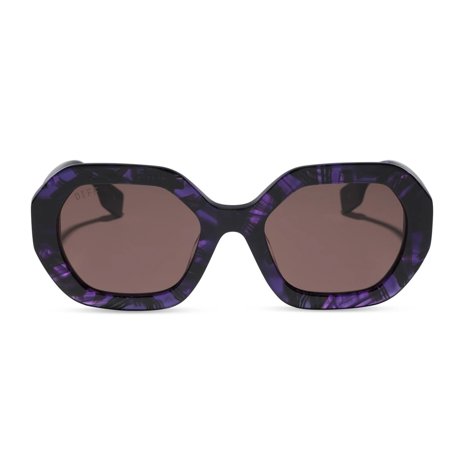 AUNT JET - PURPLE TORTOISE + BROWN + SUNGLASSES | DIFF Eyewear