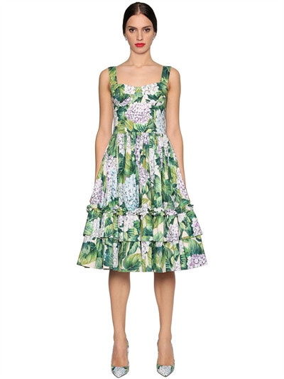 DOLCE & GABBANA - ABITO IN POPELINE DI COTONE - ABITI - VERDE - LUISAVIAROMA | Luisaviaroma