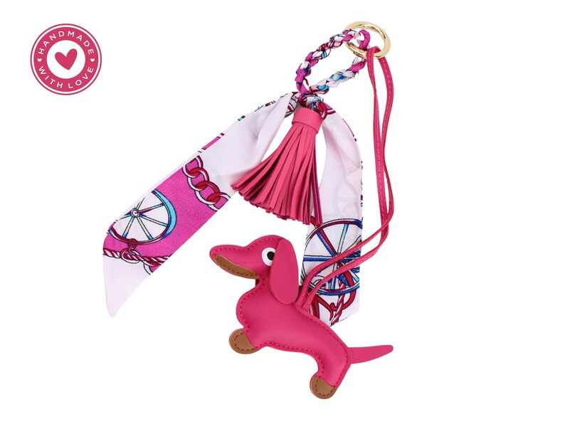 Bag Charm Dachshund Handmade Soft, Vegan Leather Bag Charm, Bag Charm Dachshund, Stylish Handmade... | Etsy (US)