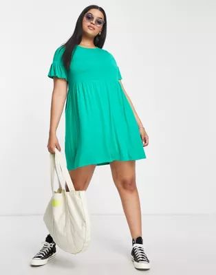 Yours mini smock dress in green | ASOS (Global)