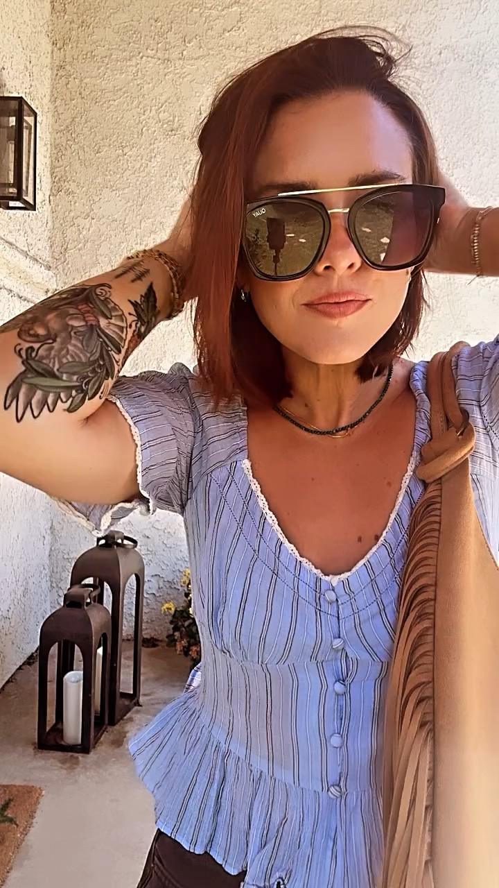 I get over stimulated VERY easy… so my outfits have to be pretty basic. Basic but cute. 
.
.
Shorts and top: @americaneagle 
Sandals: @projectcloudshoes 
#summerstyle #tattooedmom #coastalgirl #bobcut #currentlyintoit