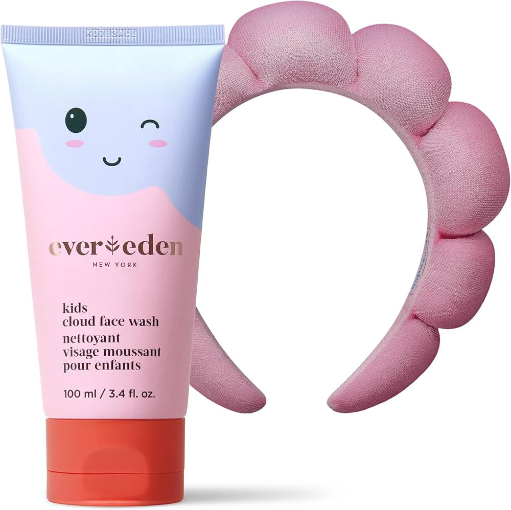 Evereden Kids Cloud Face Wash: Tropical Sorbet, 3.4 fl oz | Adorable Terry Spa & Makeup Headband ... | Amazon (US)