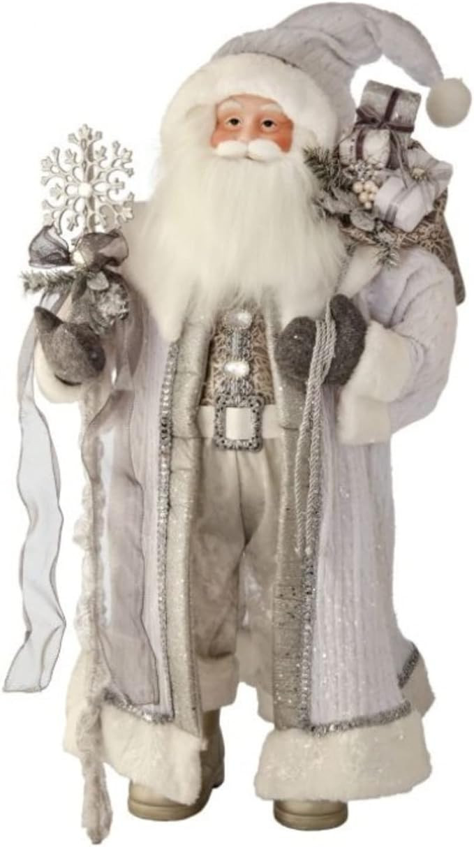 Regency International Fabric/Resin Winter White Santa, 36 Inches, Figurine, Christmas, Tabletop D... | Amazon (US)
