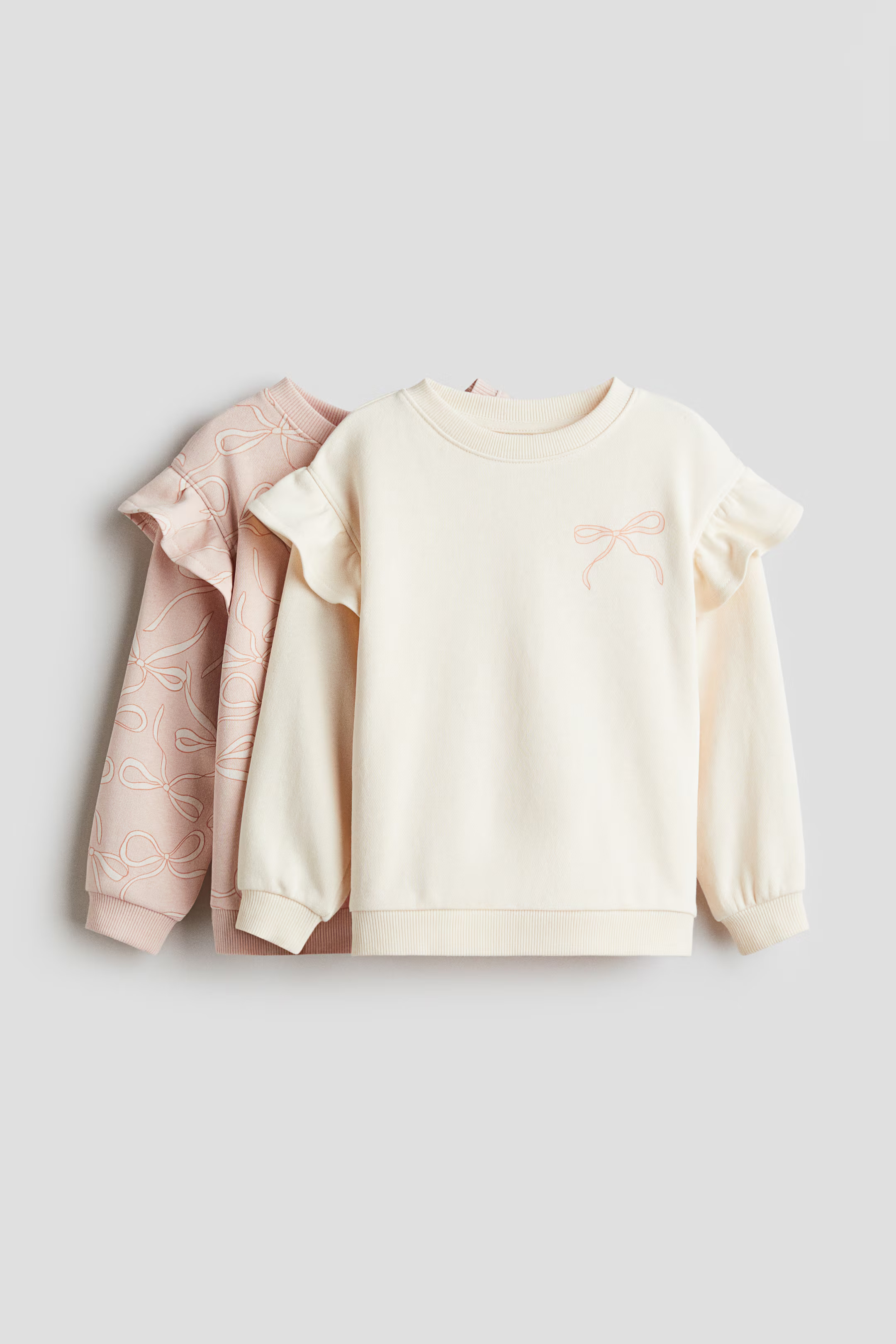2-Pack Ruffle-Trimmed Sweatshirts | H&M (US + CA)