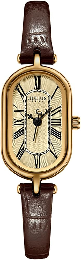 MASTOP Bangle Watch for Women – Vintage Oval Gold Dial Waterproof Quartz Wristwatch, Small Dain... | Amazon (US)