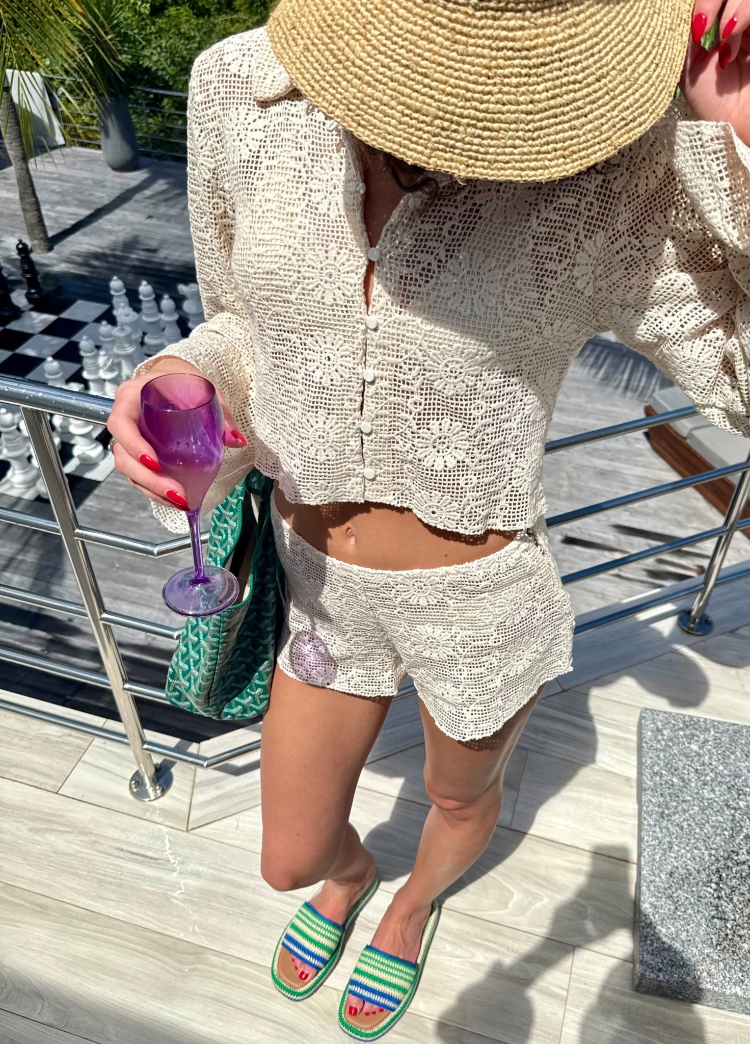 St Barths outfit. Spring break outfit. Tan lace shorts set. Shorts coverup outfit. Raffia sandals. Tan raffia bucket hat. Summer outfit. Beach outfit. Vacation outfit. Travel outfit. White bikini set. Aesthetic beach pics. Pool day outfit. Island outfits

#LTKSwim #LTKSeasonal #LTKTravel