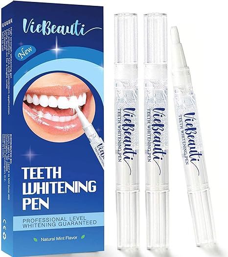 VieBeauti Teeth Whitening Pen (3 Pcs), 30+ Uses, Effective, Painless, No Sensitivity, Travel-Frie... | Amazon (US)