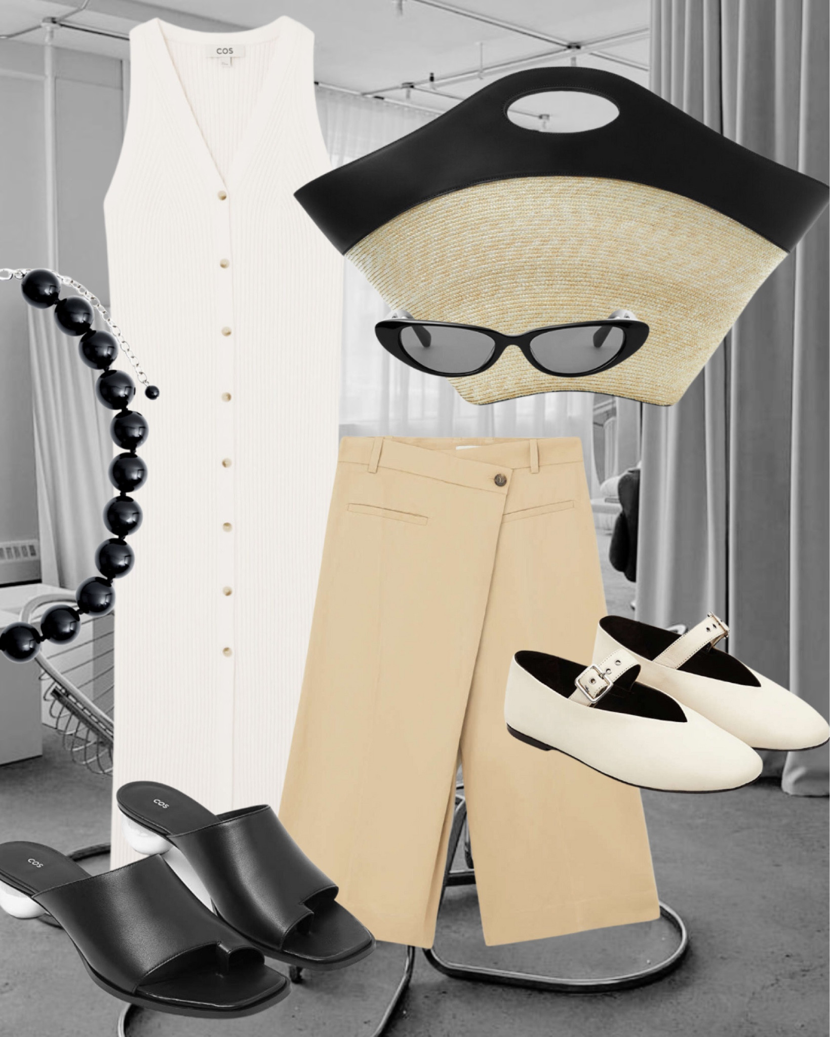 All COS spring/summer look.
Perfect for any capsule wardrobee
Change the ballerinas into the heels and you got yourself dinner date look! 

#LTKeurope #LTKsummer #LTKspring