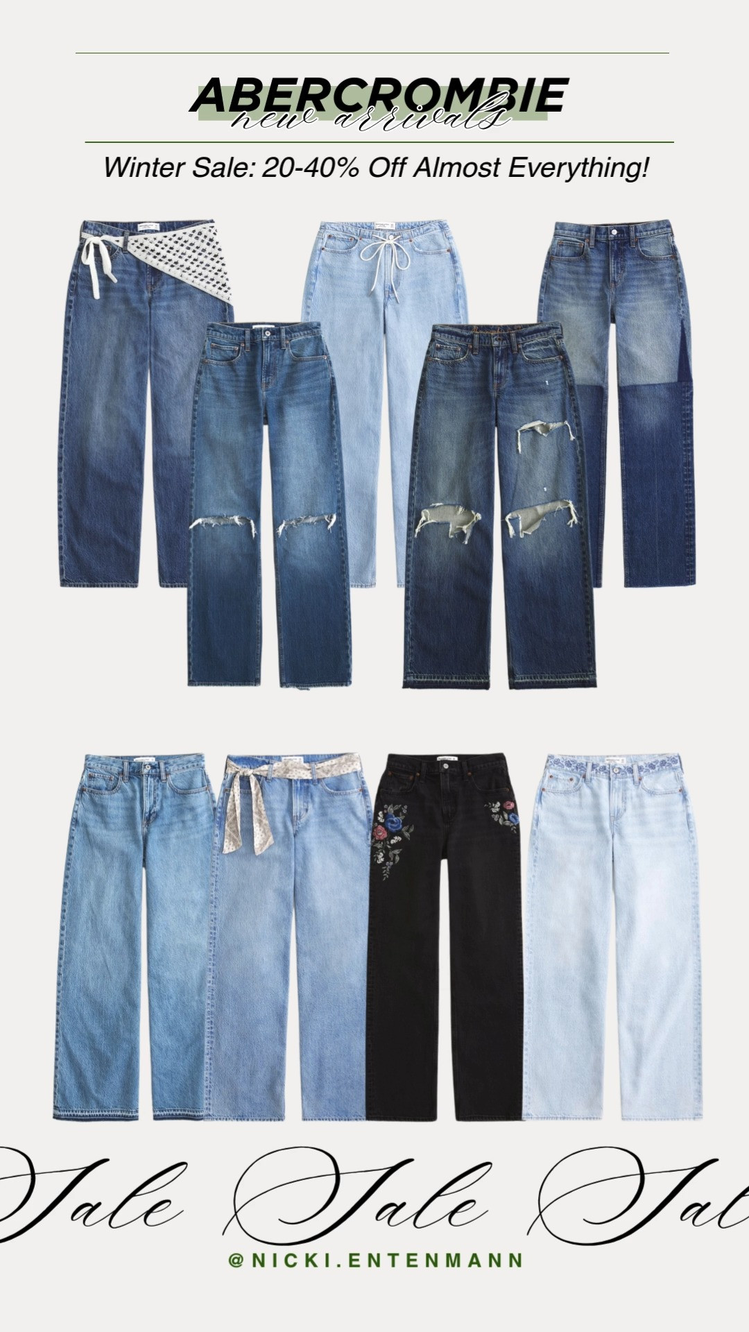 Abercrombie new jeans join the Winter Sale with 20-40% off almost everything, giving everyday outfits playful polish, flattering fits, and cheerful style for the last day of cozy savings. #Abercrombie #WinterSale #Jeans #DenimStyle #WardrobeRefresh #OOTD #CasualStyle #EverydayStyle #SaleAlert #FashionFinds 

 #LTKootd #LTKSaleAlert #LTKFindsUnder100