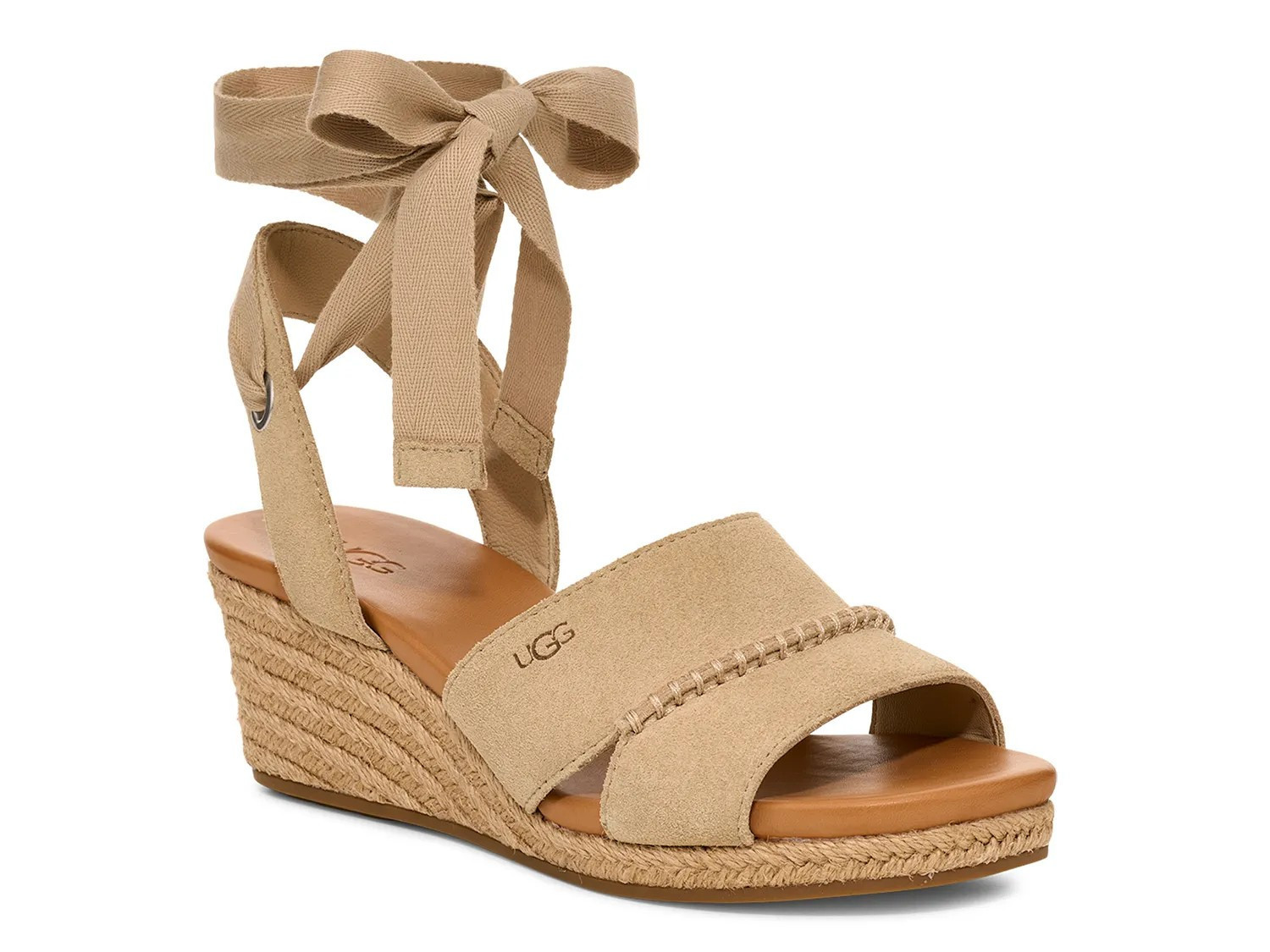 UGG Taia Espadrille Wedge Sandal | Women's | Tan | Size 8.5 | Sandals | Espadrille | DSW