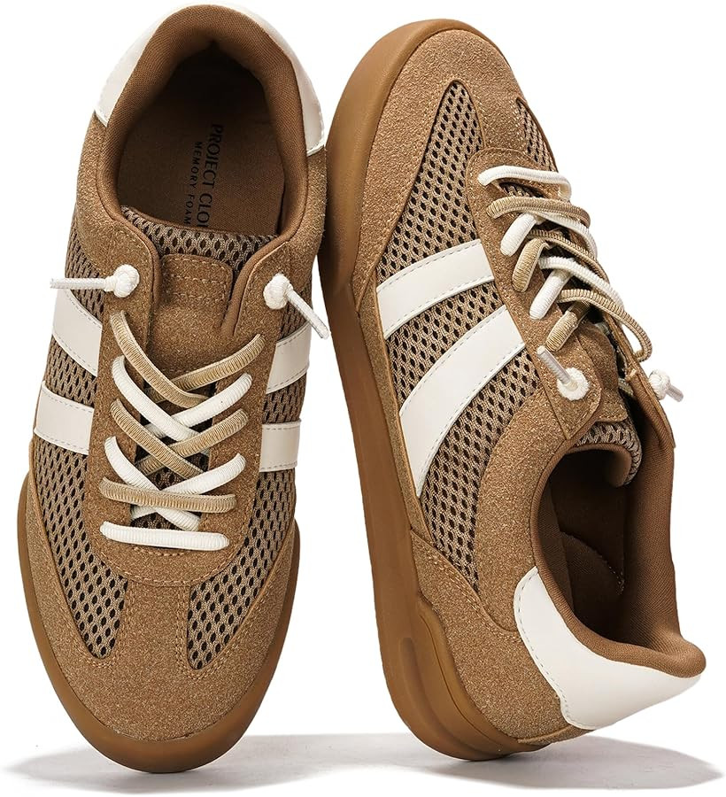 Project Cloud Genuine Leather Casual Sneakers for Women - Memory Foam Insoles Lace-Up Womens Shoe... | Amazon (US)