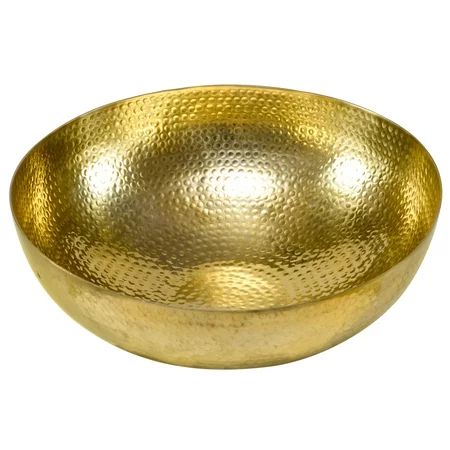 KINDWER-Large 20-inch Round Hammered Aluminum Decorative Bowl - 20 Wide | Walmart (US)