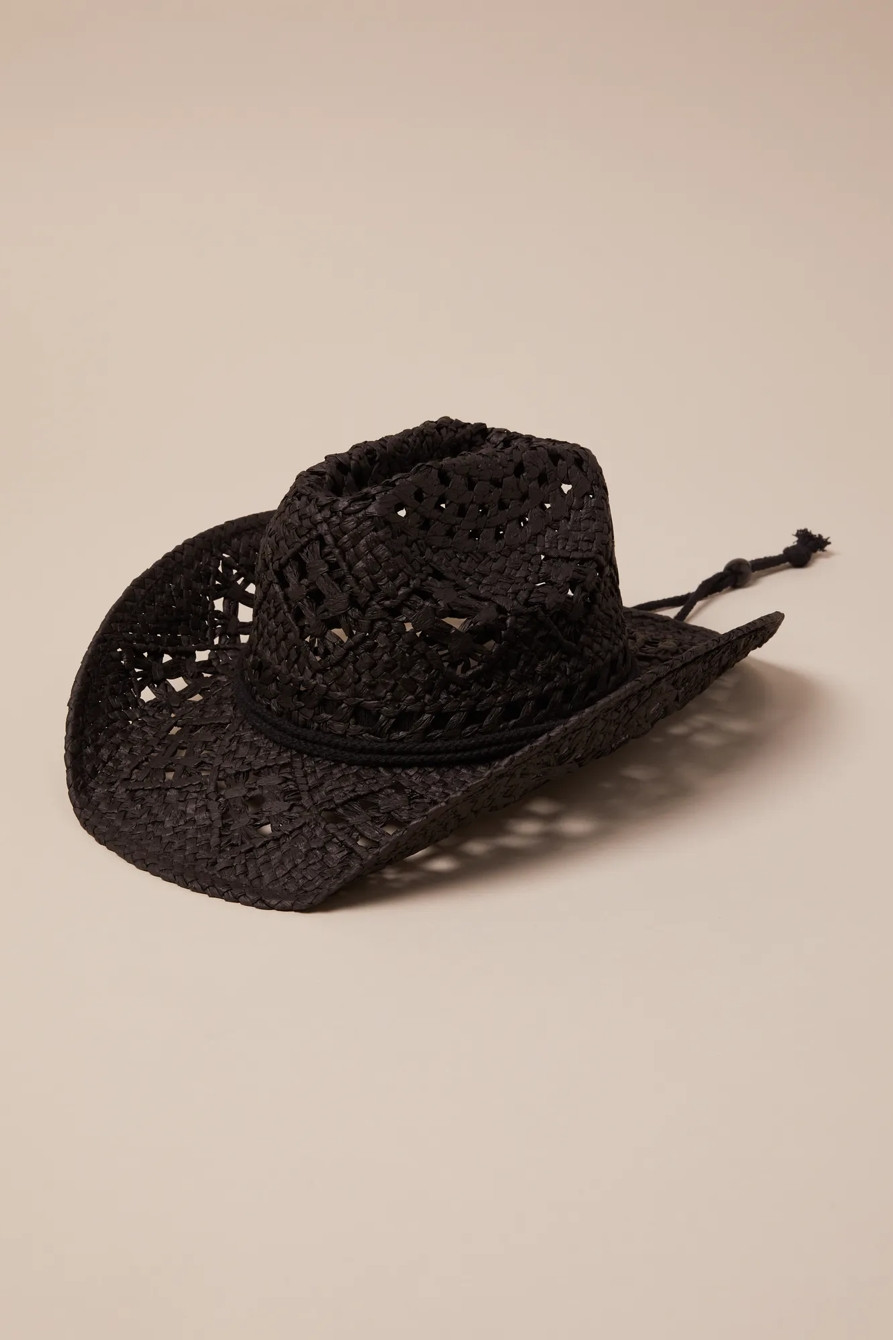RAFFIA COWBOY STRAP HAT | Lucky Brand