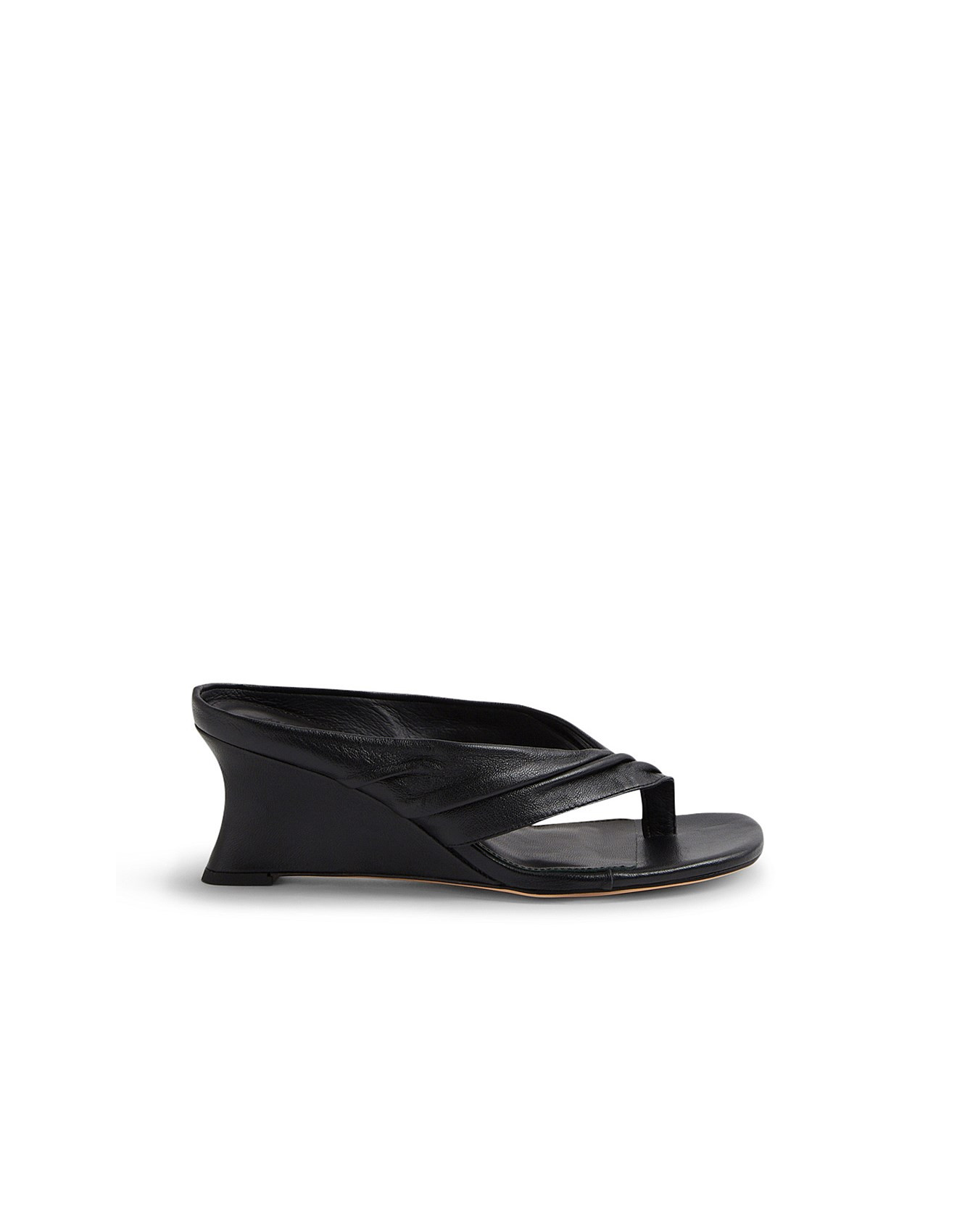 Febbe Curved Wedge Leather Sandals | David Jones (Australia & New Zealand)