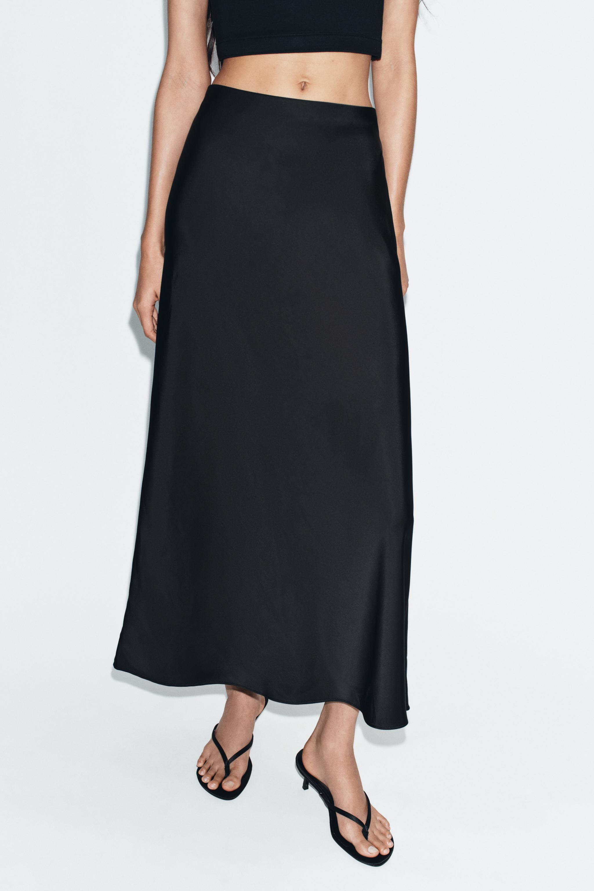SATIN MIDI SKIRT | Zara UK