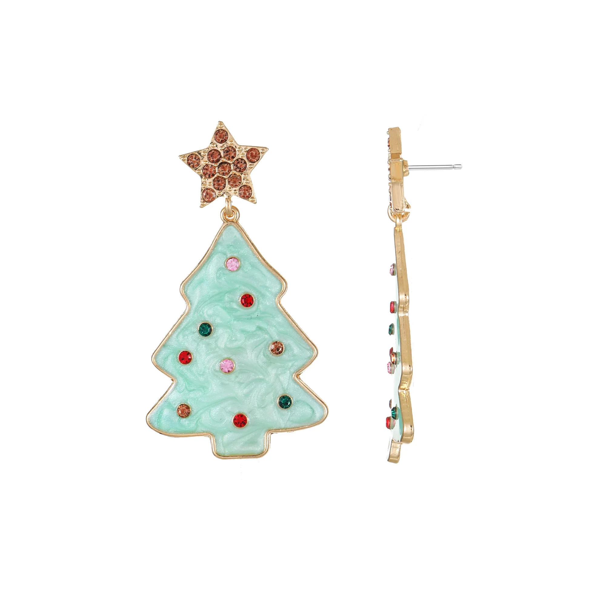Holiday Time Christmas Tree Earrings, 1 Pair | Walmart (US)